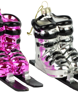 3843 GLAS ORNAMENT SKI-BOOTS S/2